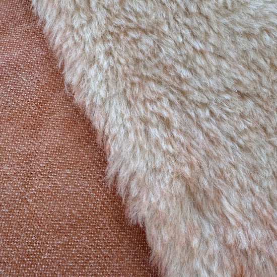 Long Alpaca - Hand Dyed Peach Cream - Fat 1/8m - JUN045