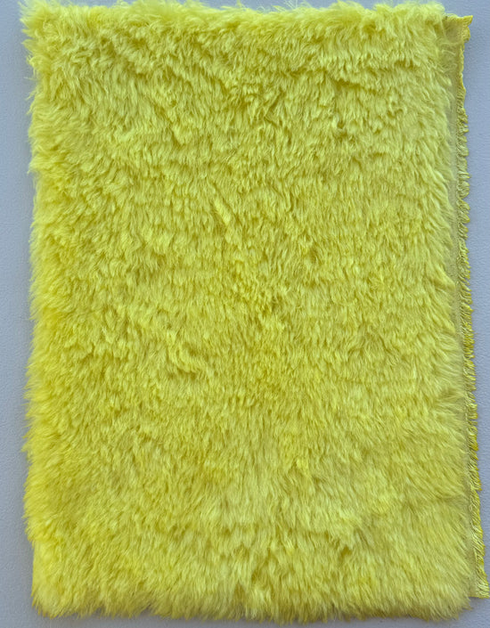 Long Alpaca - Hand Dyed Lemon Sherbet - Fat 1/8m - JUN048