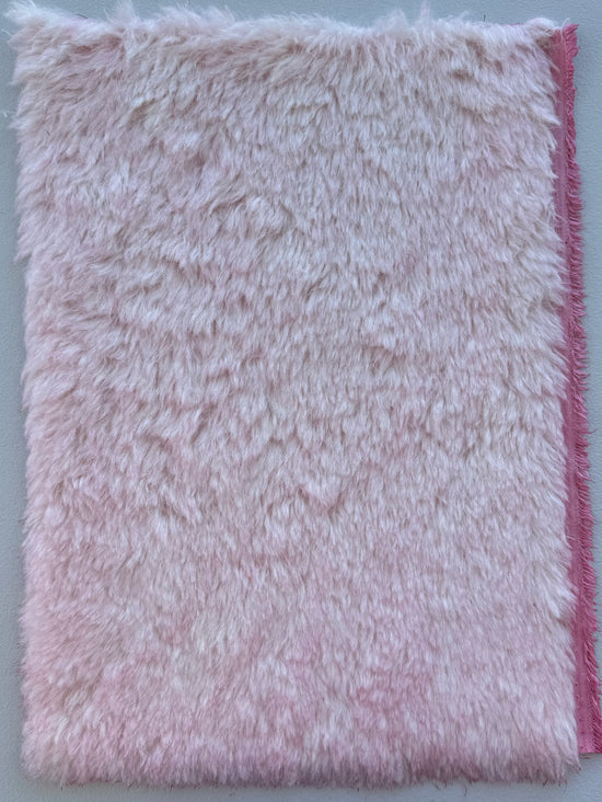 Long Alpaca - Hand Dyed Baby Pink - Fat 1/8m - JUN049