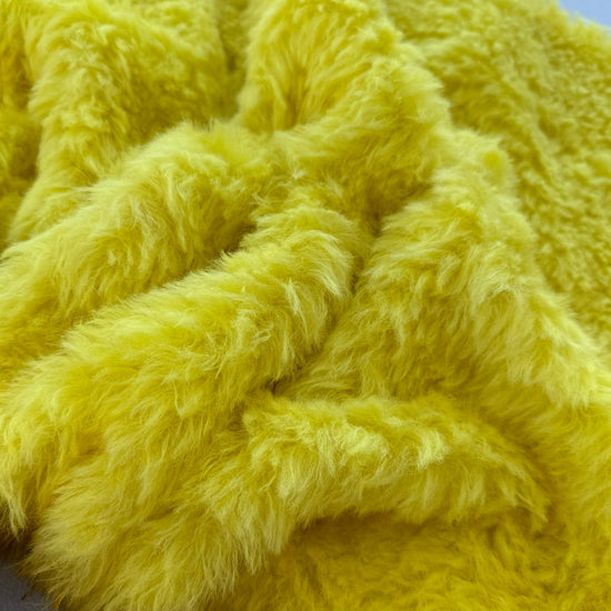 Long Alpaca - Hand Dyed Sunny Yellow - Fat 1/4m - JUN053