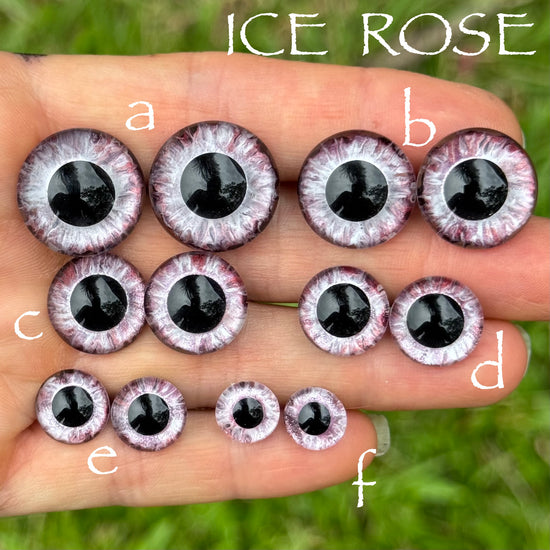 Hand Painted Eyes - Ice Rose