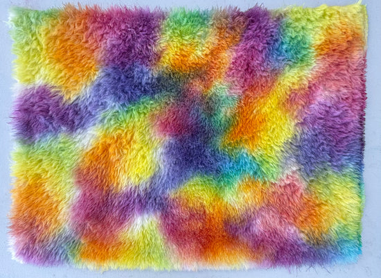 Long Alpaca - Hand Dyed Rainbow Explosion - Fat 1/4m - APR014