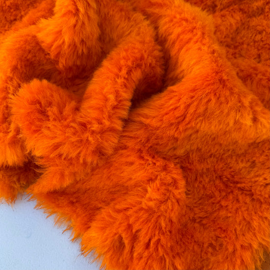 Long Alpaca - Hand Dyed Day-Glo Orange - Fat 1/4m - APR019