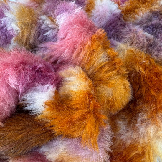 Long Alpaca - Hand Dyed Autumn Leaves - Fat 1/8m - APR023