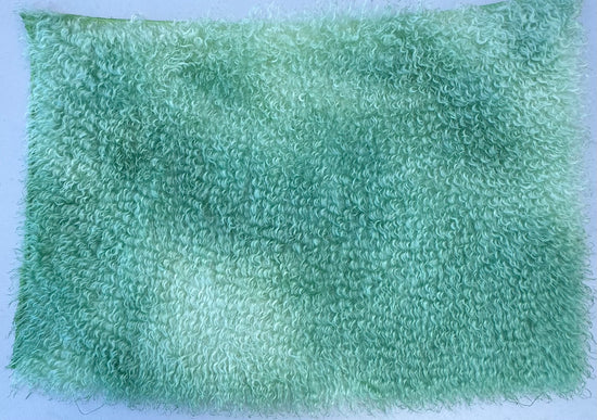Curlylocks Mohair - Hand Dyed Sage Green Batik - Fat 1/4m - APR045