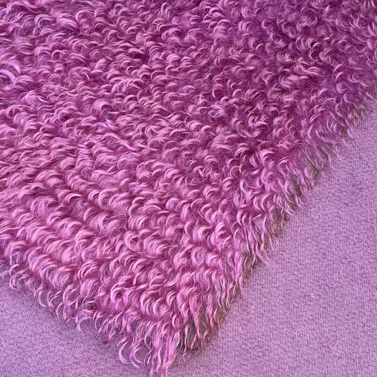 Curlylocks Mohair - Hand Dyed Raspberry Plum - Fat 1/4m - APR046