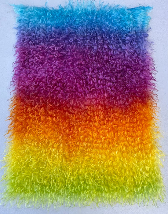 Curlylocks Mohair - Hand Dyed Rainbow Sunset - Fat 1/8m - APR051