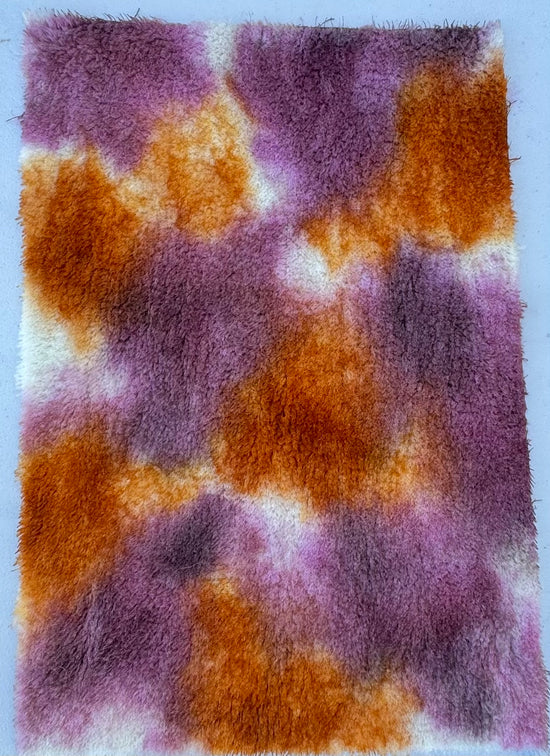 10mm Alpaca  - Hand Dyed Cinnamon Plum - Fat 1/8m  - APR060