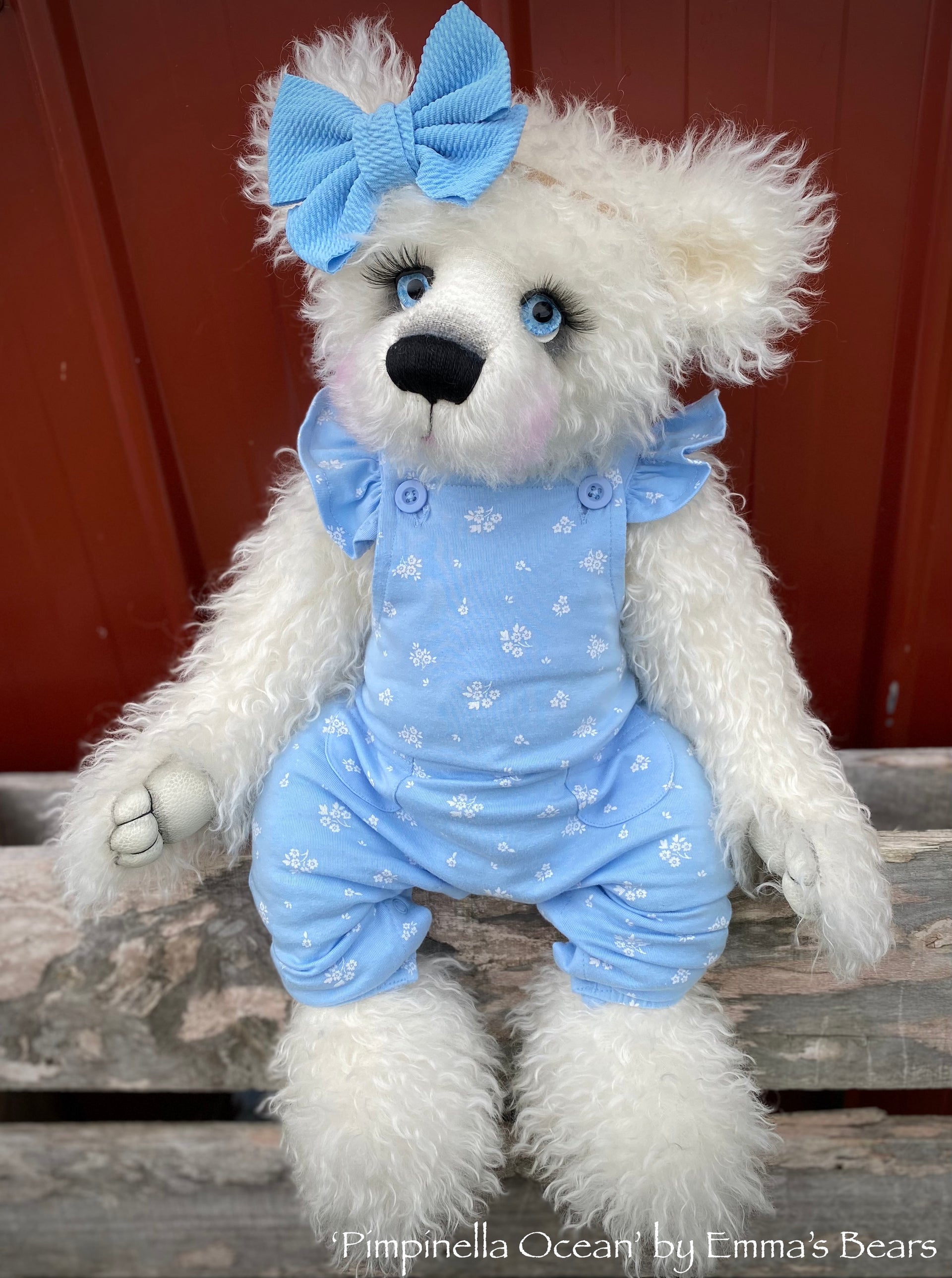 Pimpinella Ocean - 21" Curlylocks Mohair Artist Bear by Emma's Bears - OOAK