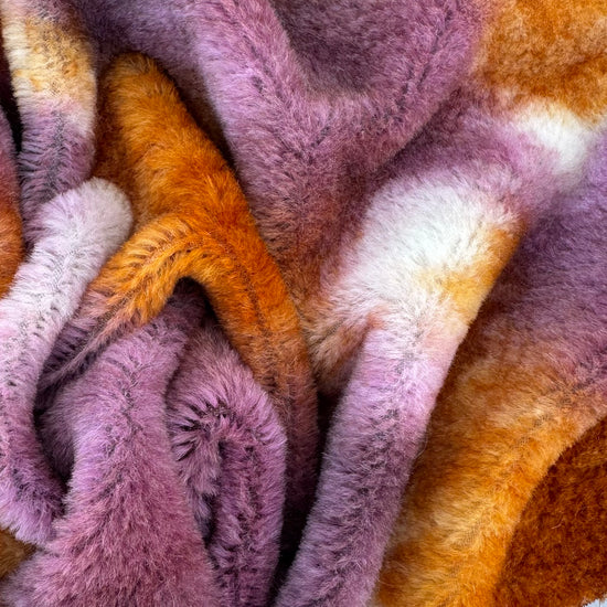 10mm Alpaca  - Hand Dyed Cinnamon Plum - Fat 1/8m  - APR060