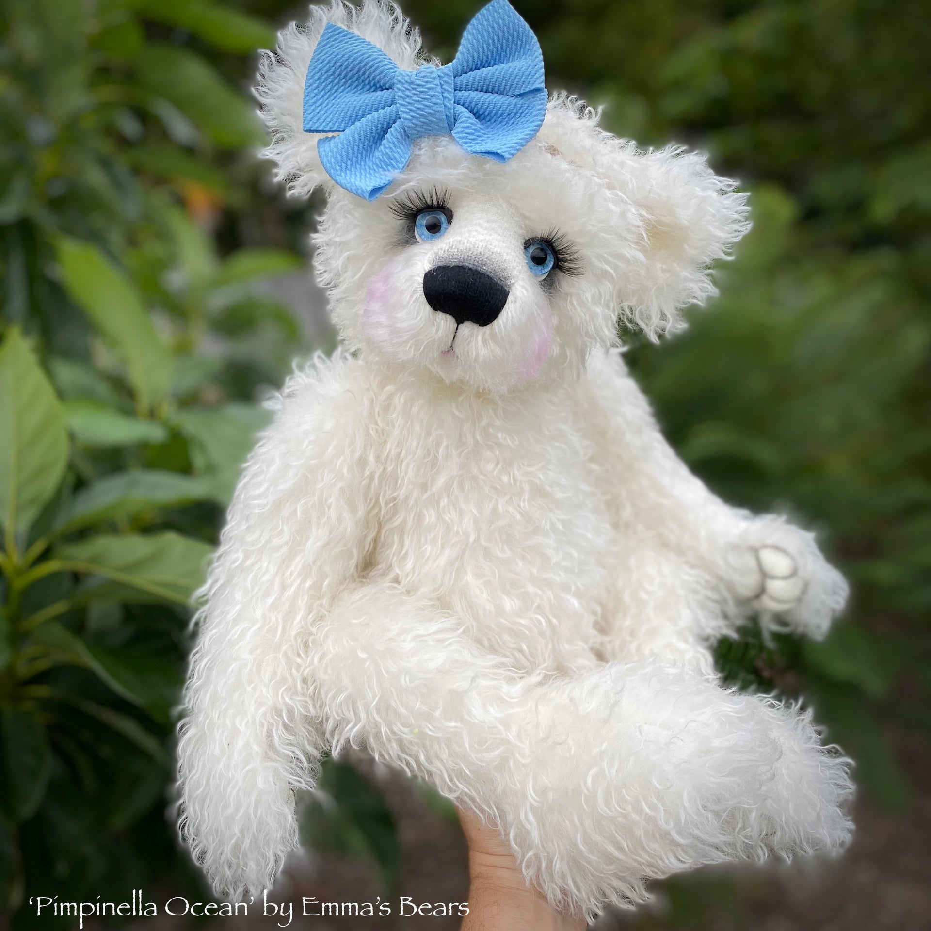 Pimpinella Ocean - 21" Curlylocks Mohair Artist Bear by Emma's Bears - OOAK