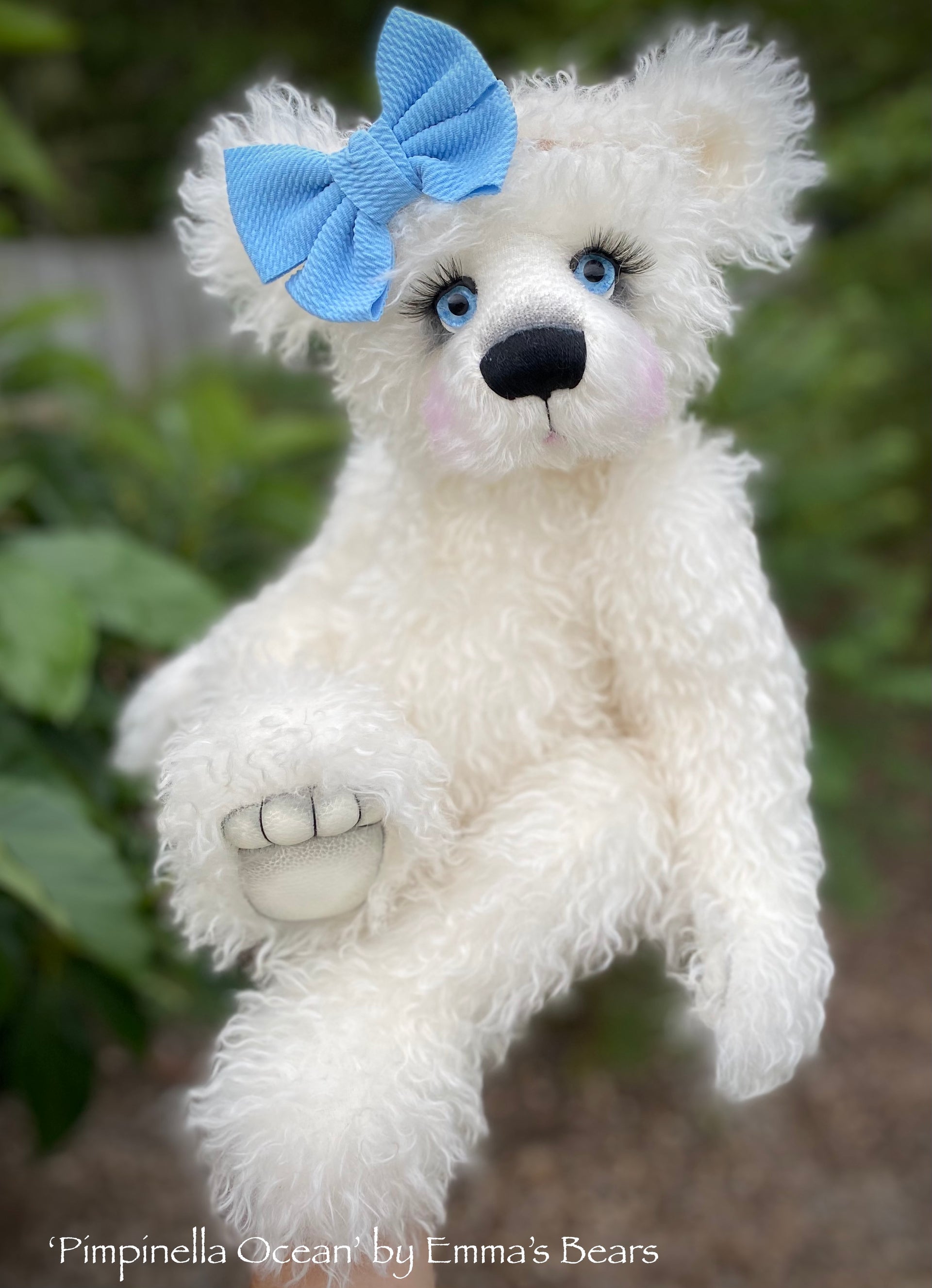 Pimpinella Ocean - 21" Curlylocks Mohair Artist Bear by Emma's Bears - OOAK