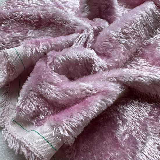 Curly Viscose - Hand Dyed Fairy Pink - Fat 1/8m - FEB001