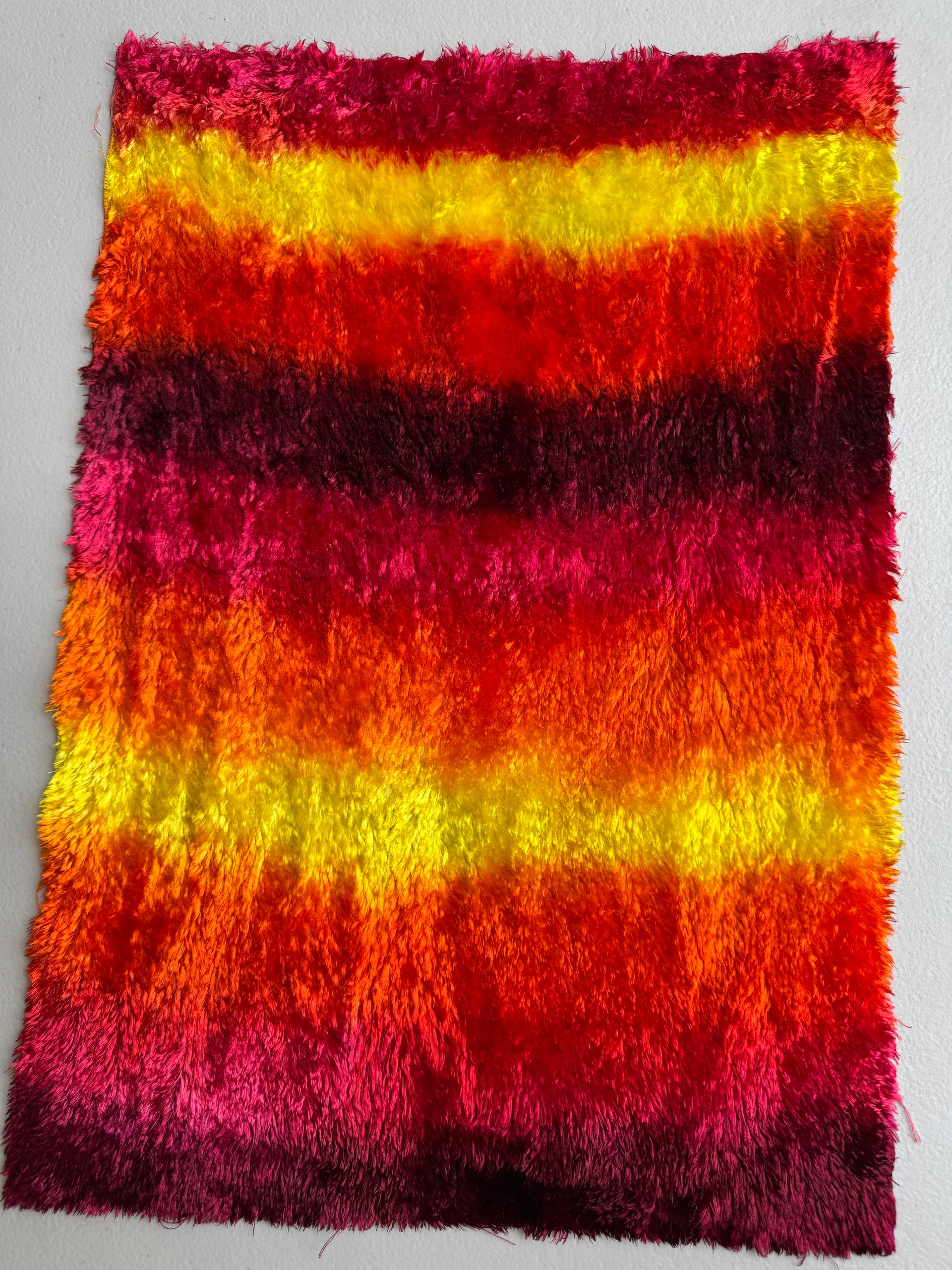 Curly Viscose - Hand Dyed Fruit Salad - Fat 1/8m - FEB006