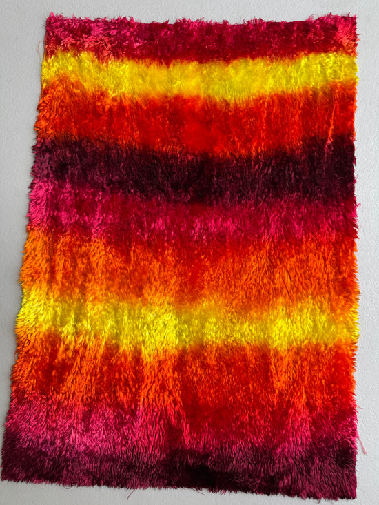 Curly Viscose - Hand Dyed Fruit Salad - Fat 1/8m - FEB006