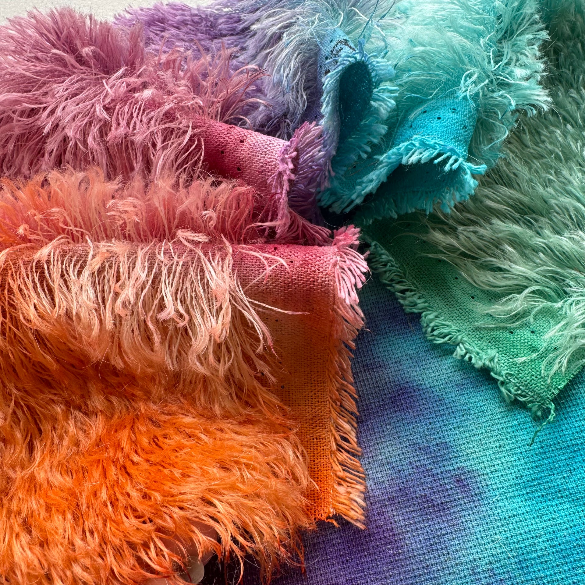 25mm String Mohair - Hand Dyed Sunrise - Fat 1/8m - FEB026