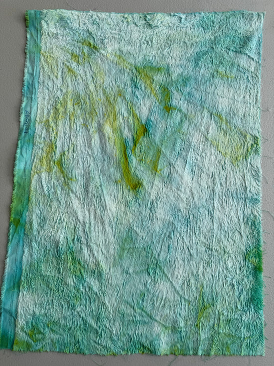 Standard Viscose - Hand Dyed Aqua Lime Batik - Fat 1/8m - FEB037
