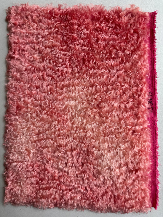 Curly Kid Mohair - Hand Dyed Grapefruit Batik - Fat 1/8m - FEB053