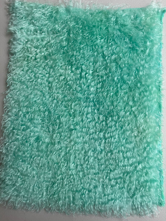 Curlylocks Mohair - Hand Dyed Aqua - Fat 1/8m - FEB083