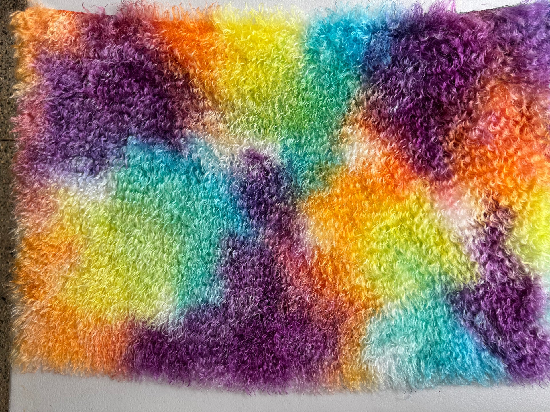 Curlylocks Mohair - Hand Dyed Rainbow Clouds - Fat 1/4m - FEB092