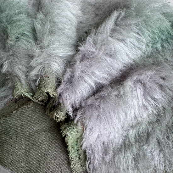 Long Alpaca - Hand Dyed Sage Violet Batik - Fat 1/8m - FEB097