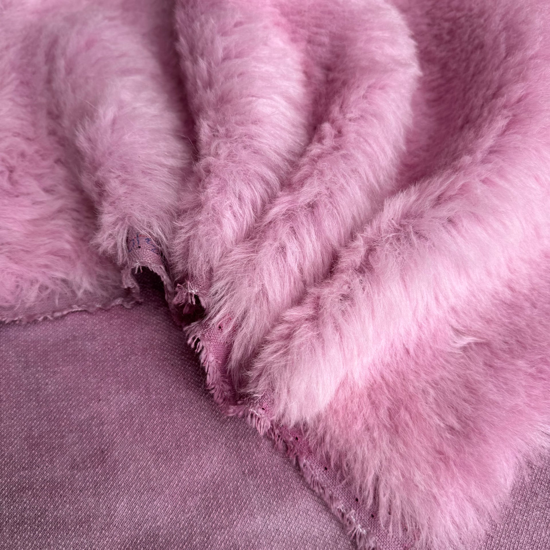 Long Alpaca - Hand Dyed Rose Pink - Fat 1/4m - FEB105