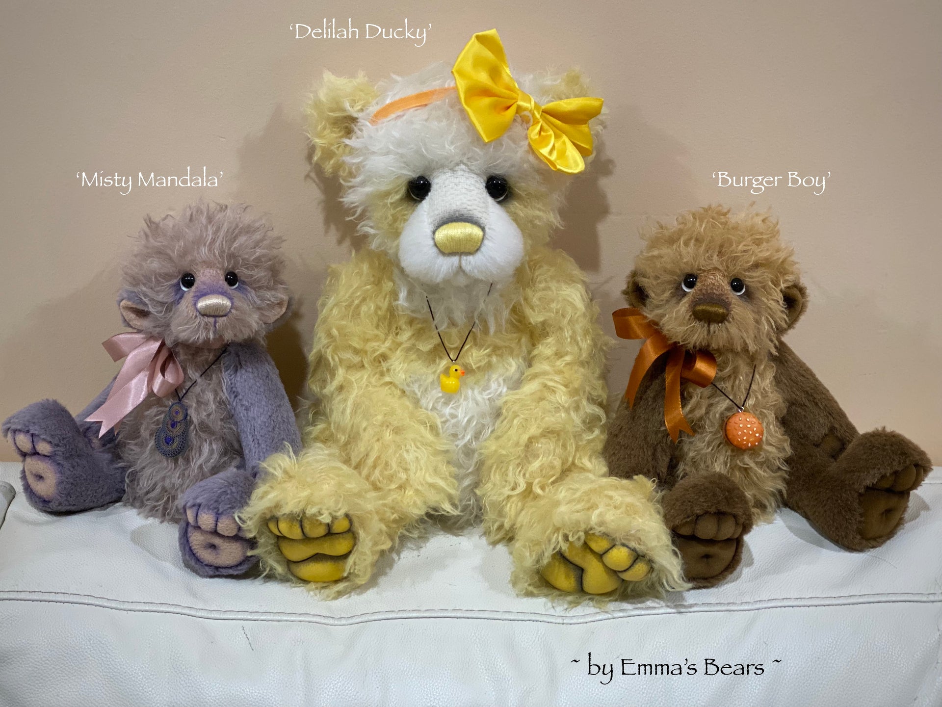 Delilah Ducky - 17" Mohair Artist Baby Bear by Emma's Bears - OOAK