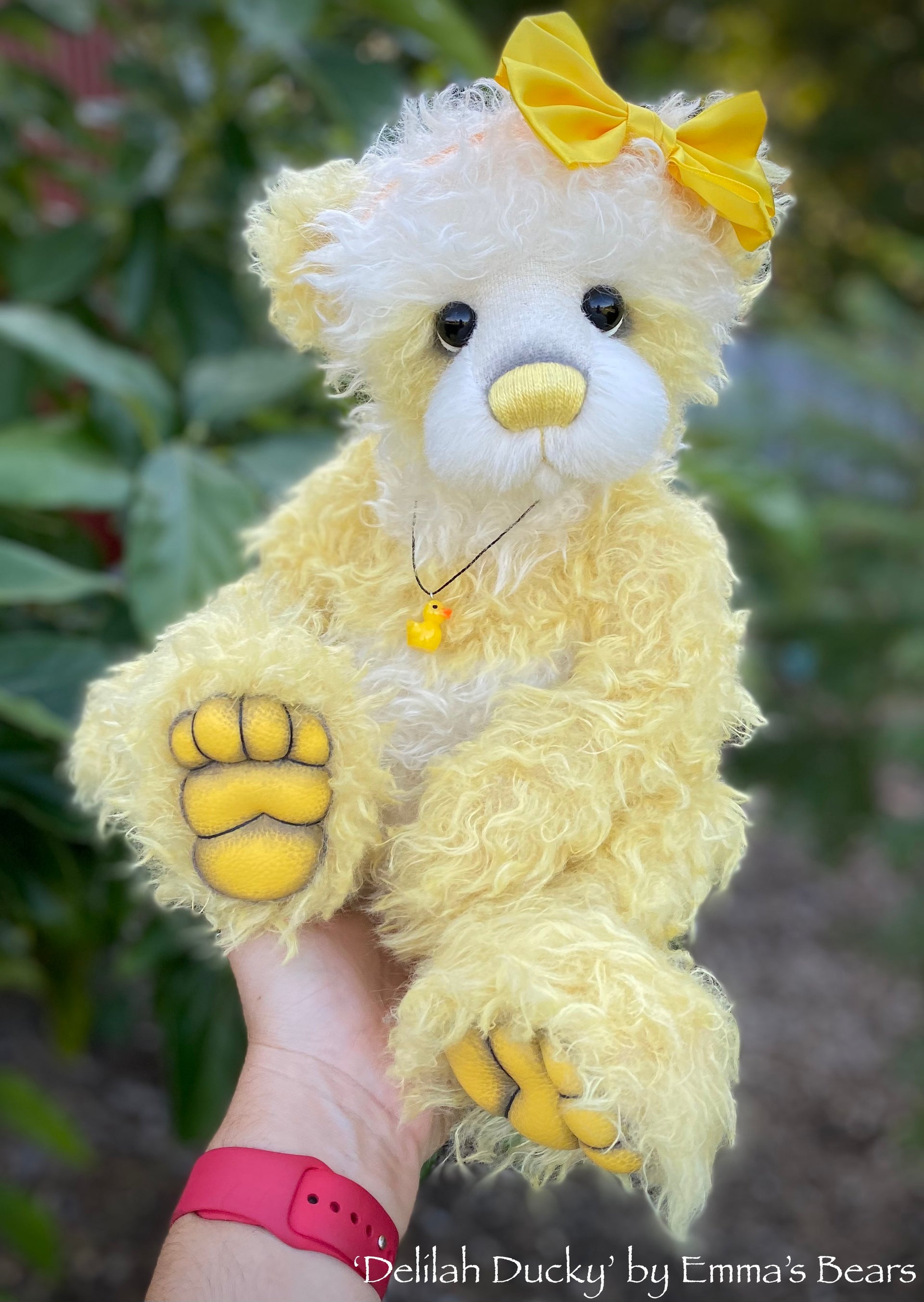 Delilah Ducky - 17" Mohair Artist Baby Bear by Emma's Bears - OOAK