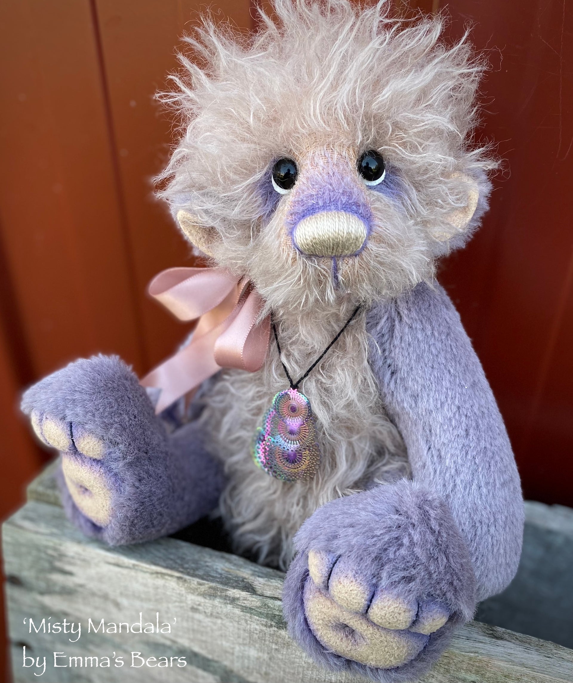 Misty Mandala - 11" Shaggy mohair and alpaca bear by Emma's Bears - OOAK