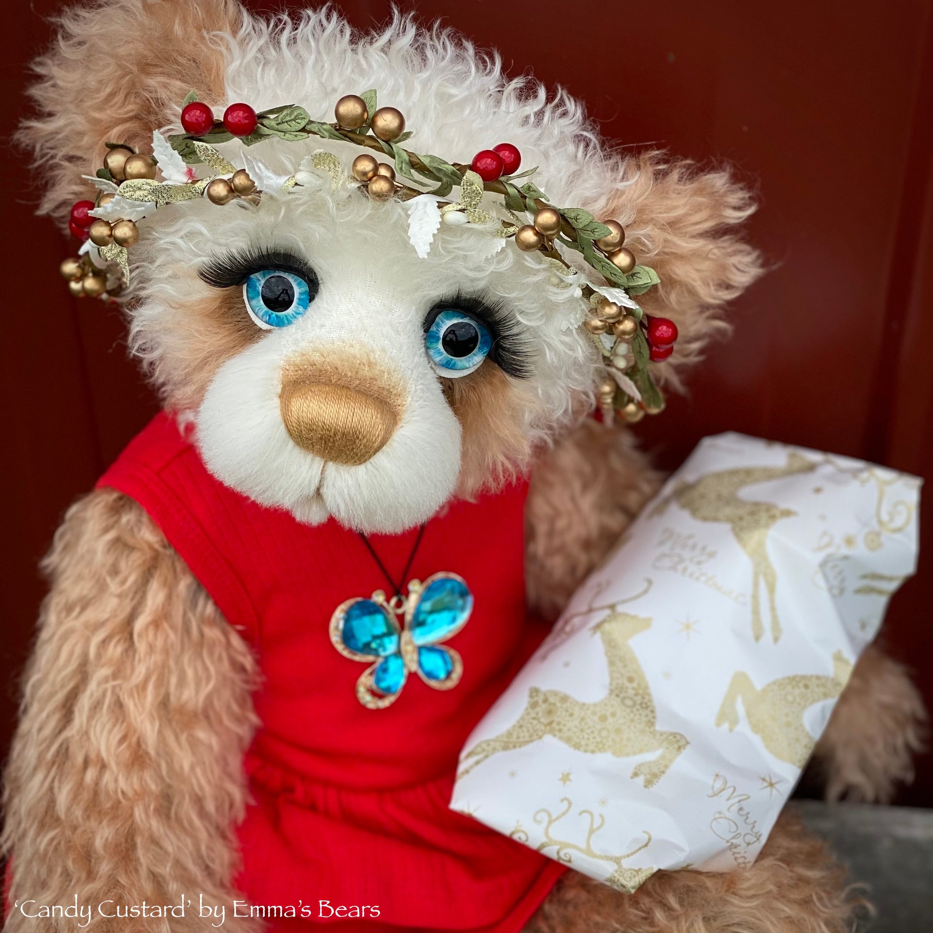 Candy Custard - 21" Christmas 2023 Artist Bear by Emma's Bears - OOAK