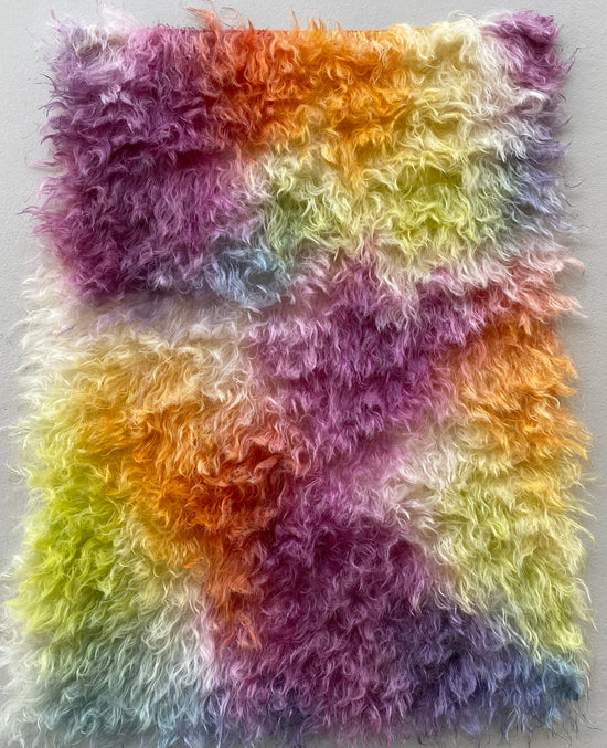 38mm Shaggy Mohair - Hand Dyed Happiness - Fat 1/8m - MAY013