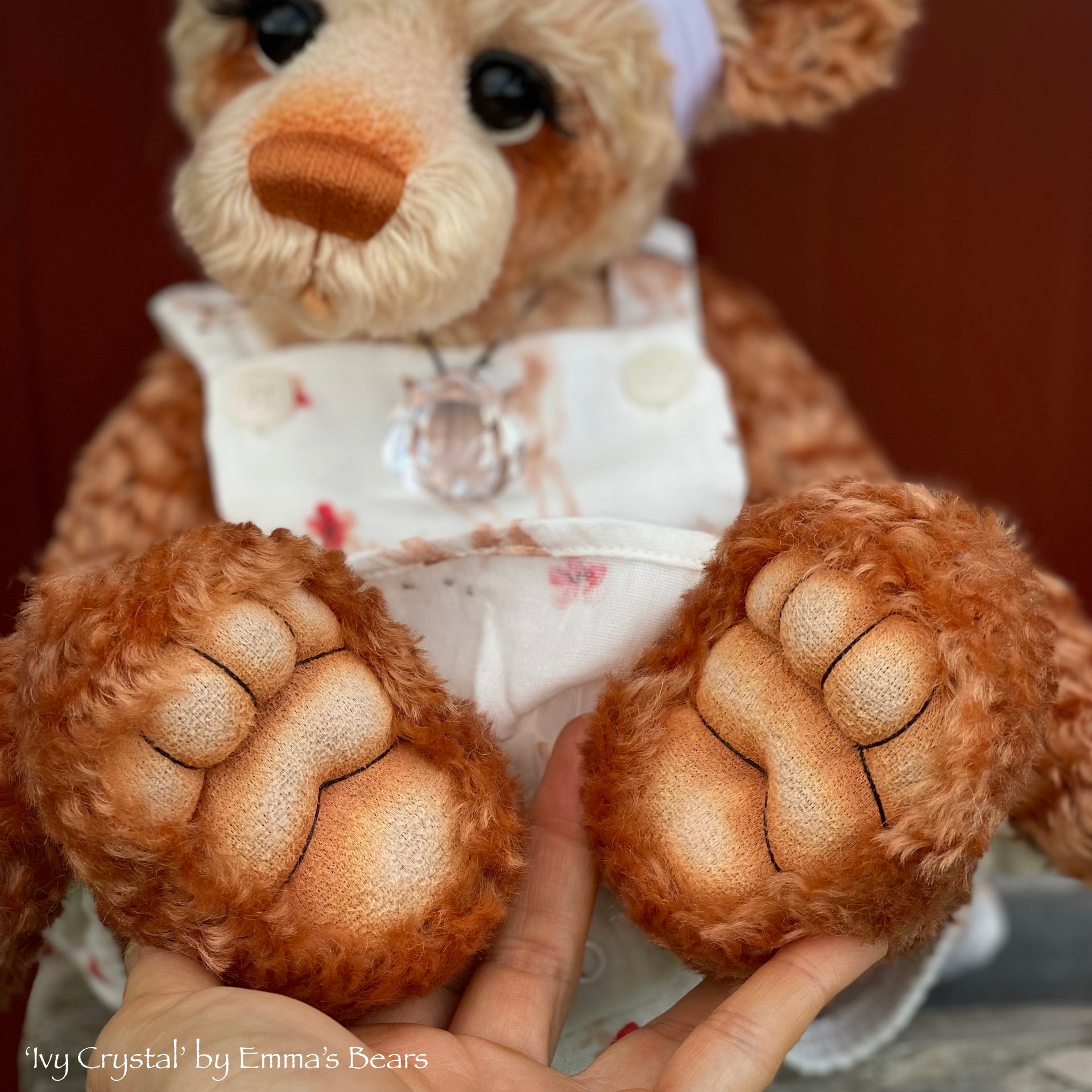 Ivy Crystal - 18" Christmas 2023 Artist Bear by Emma's Bears - OOAK