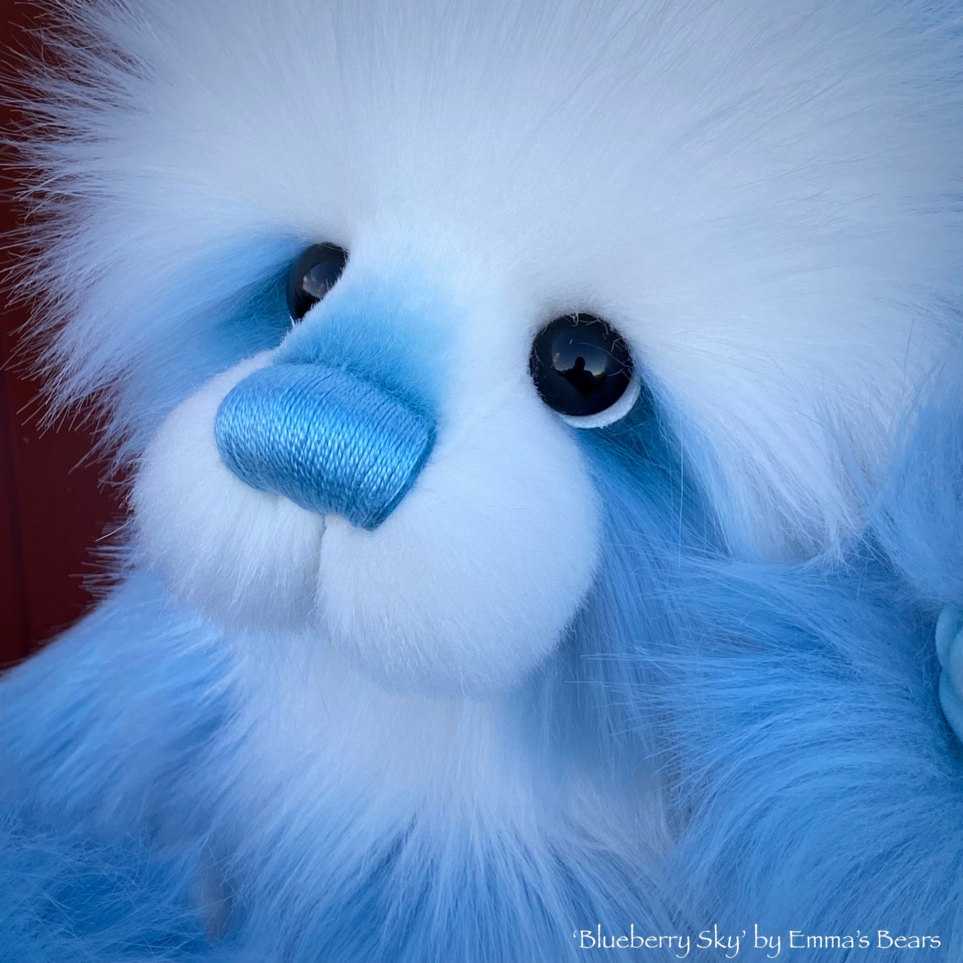 Blueberry Sky - 18" Faux Fur Artist Bear by Emma's Bears - OOAK