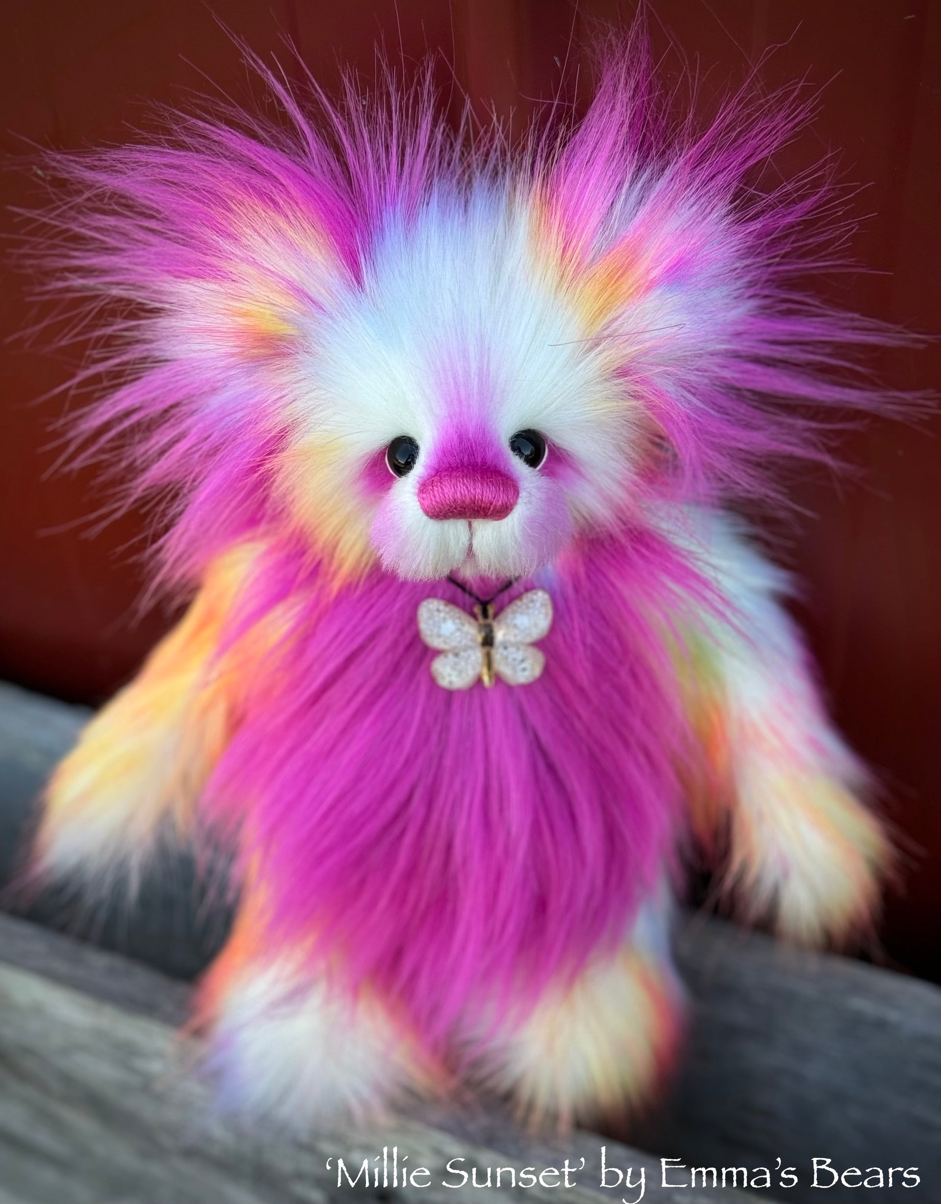 Millie Sunset - 9" faux fur Artist Bear by Emma's Bears - OOAK