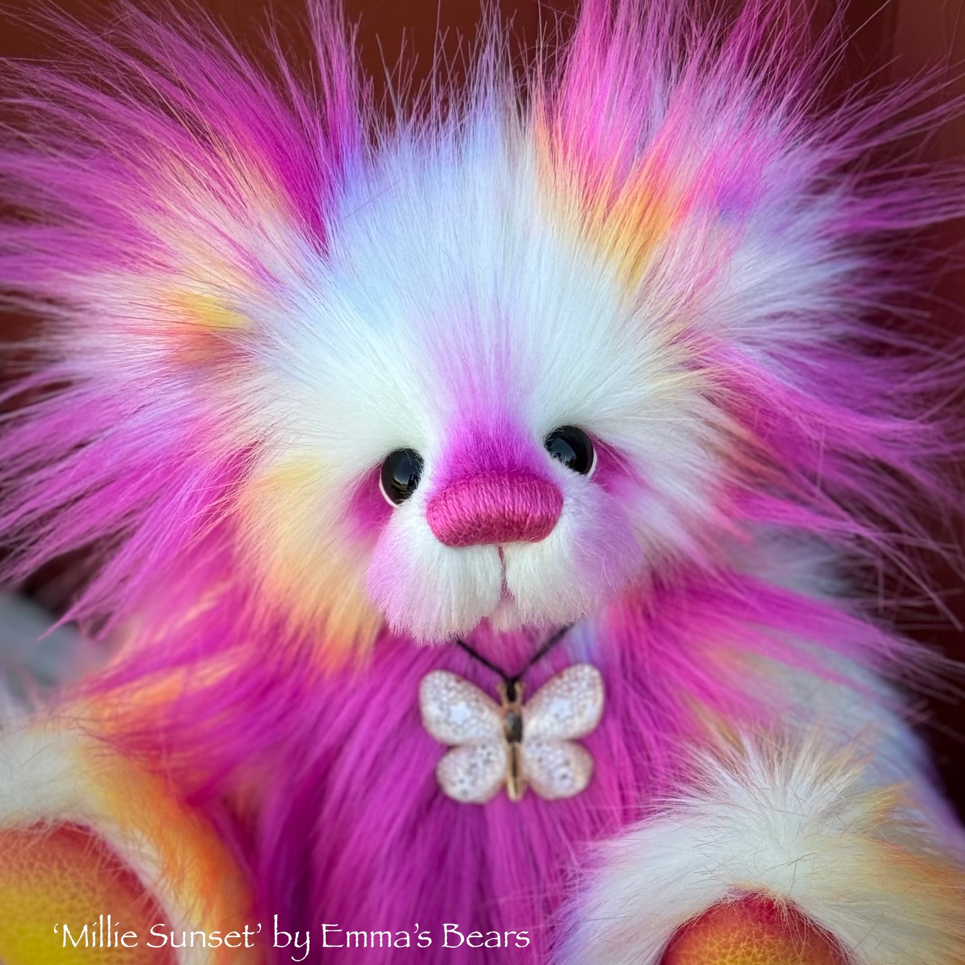 Millie Sunset - 9" faux fur Artist Bear by Emma's Bears - OOAK