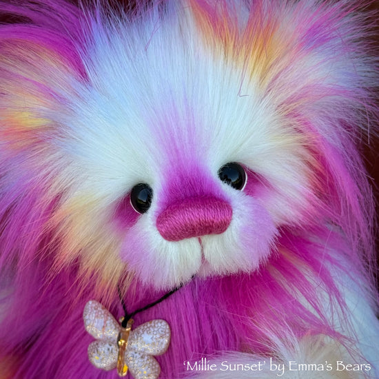 Millie Sunset - 9" faux fur Artist Bear by Emma's Bears - OOAK