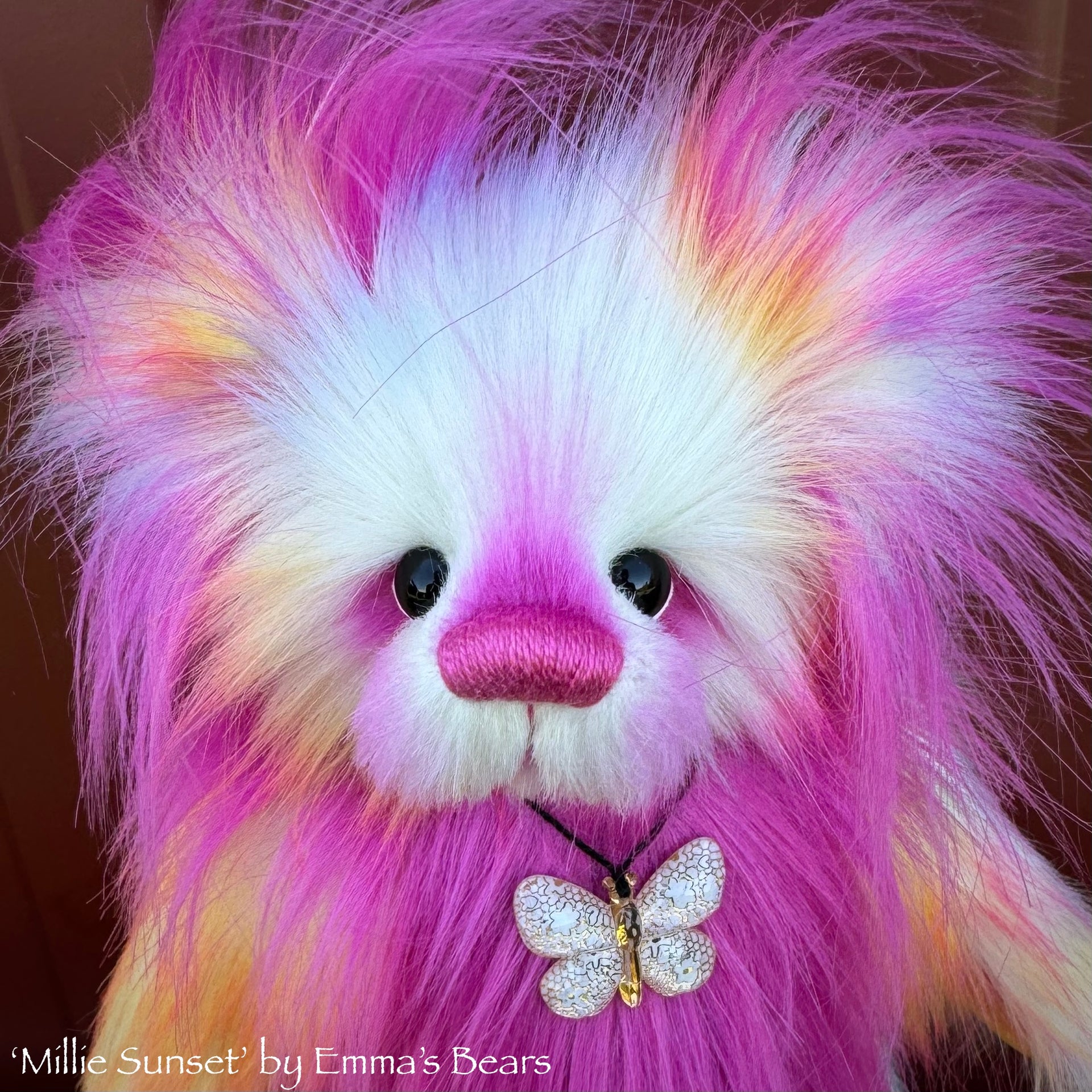 Millie Sunset - 9" faux fur Artist Bear by Emma's Bears - OOAK