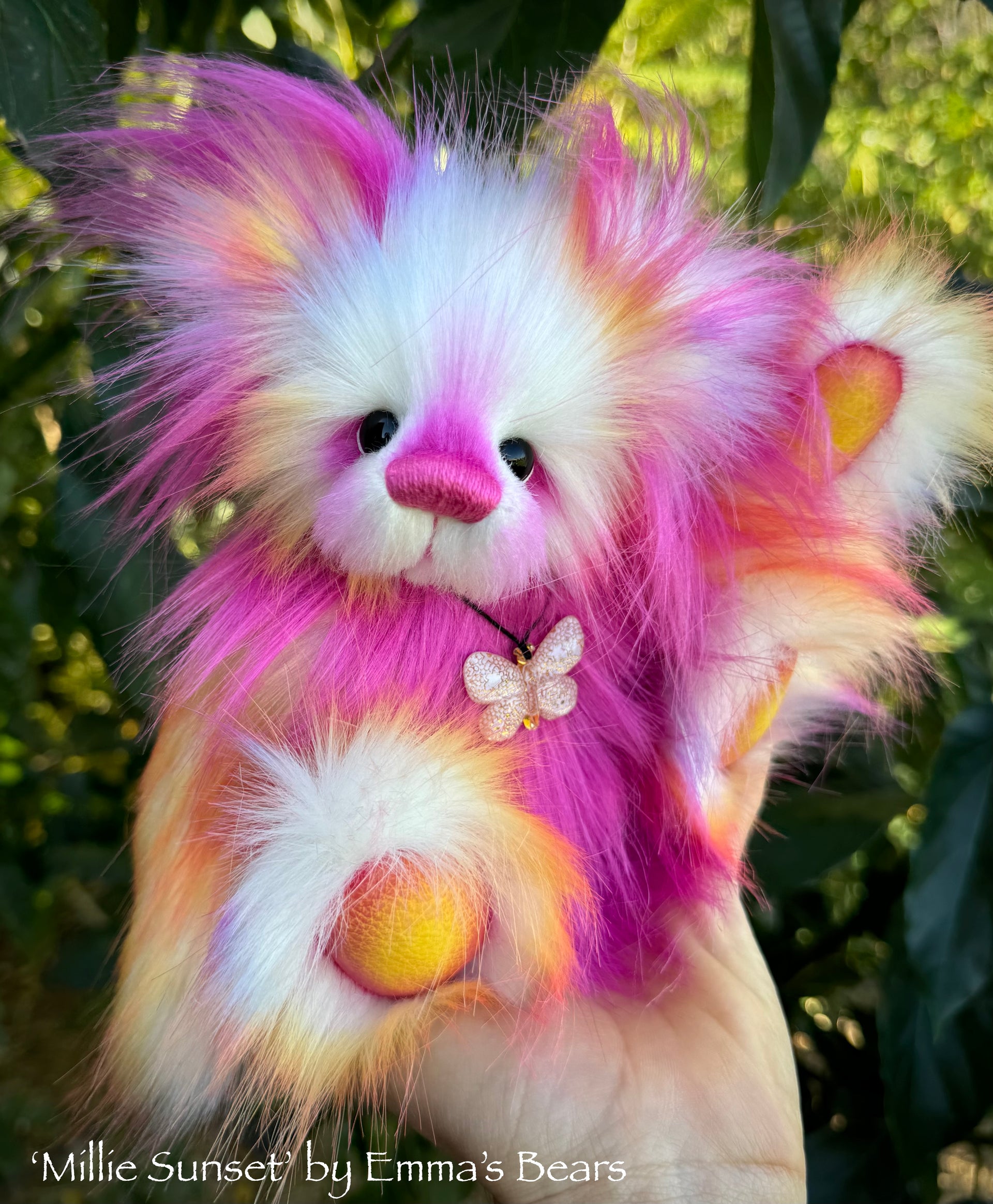 Millie Sunset - 9" faux fur Artist Bear by Emma's Bears - OOAK