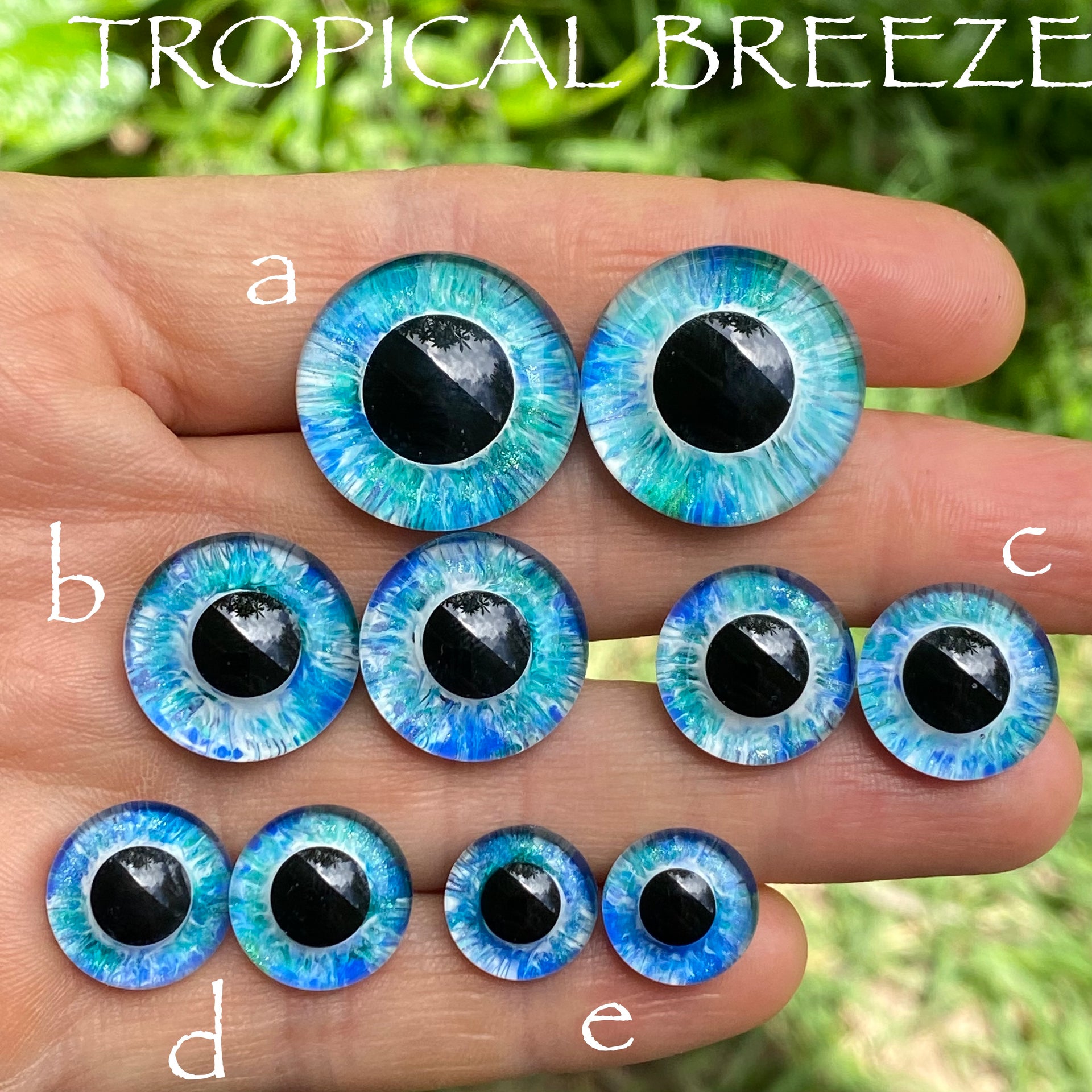 Hand Painted Eyes - Tropical Breeze