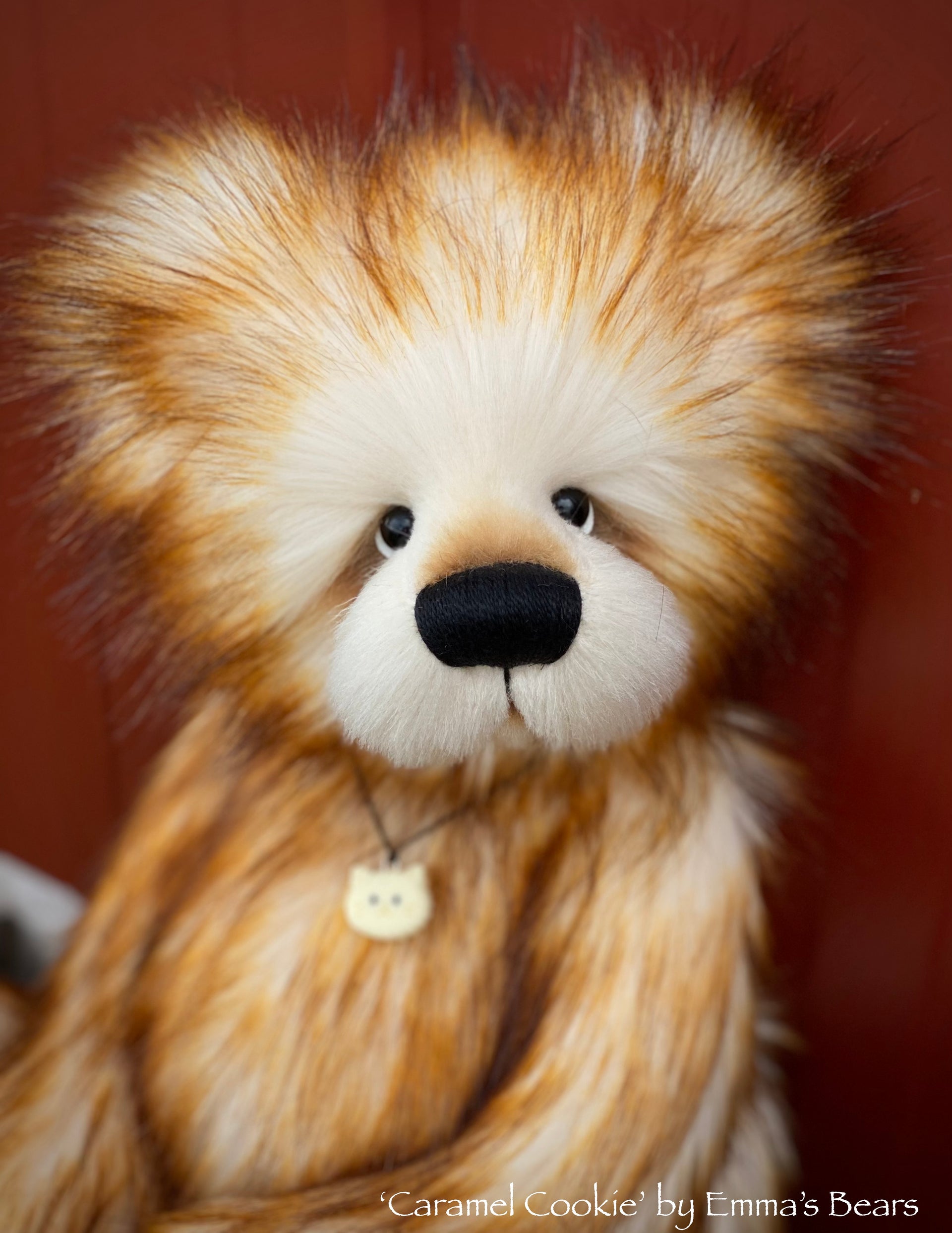 Caramel Cookie - 17" skinny faux fur bear by Emmas Bears - OOAK