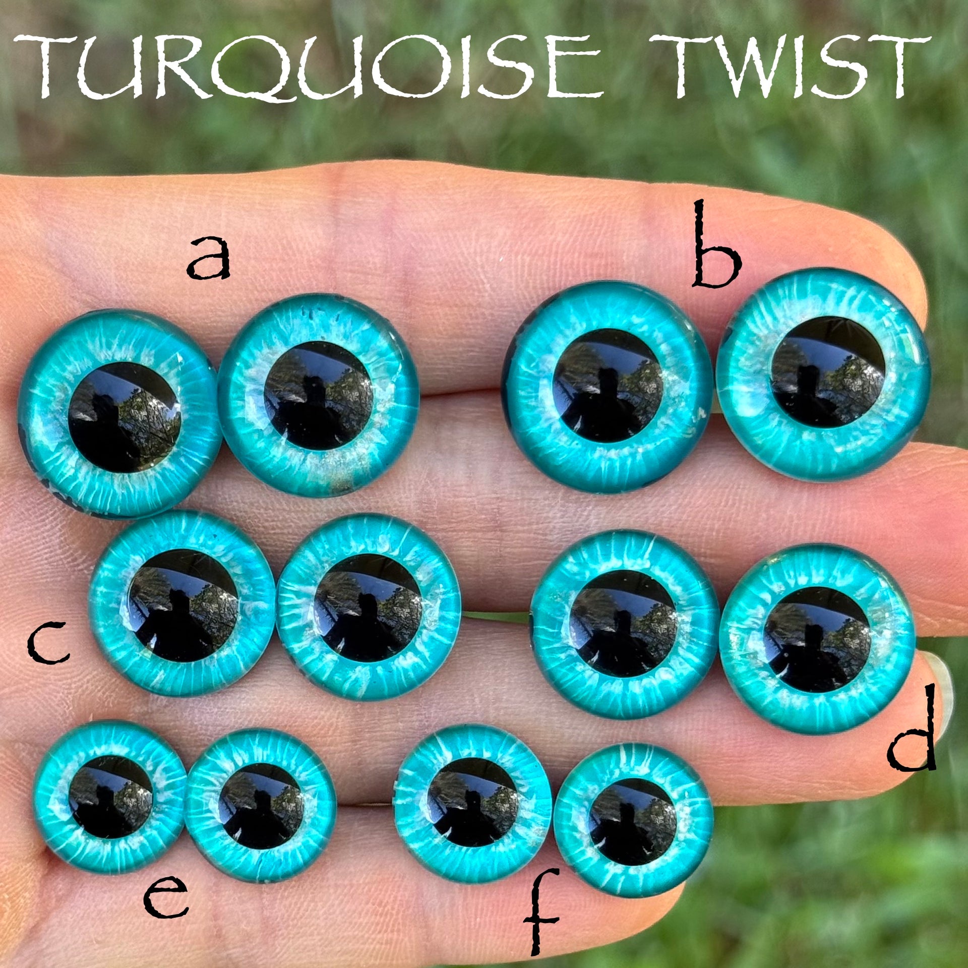 Hand Painted Eyes - Turquoise Twist