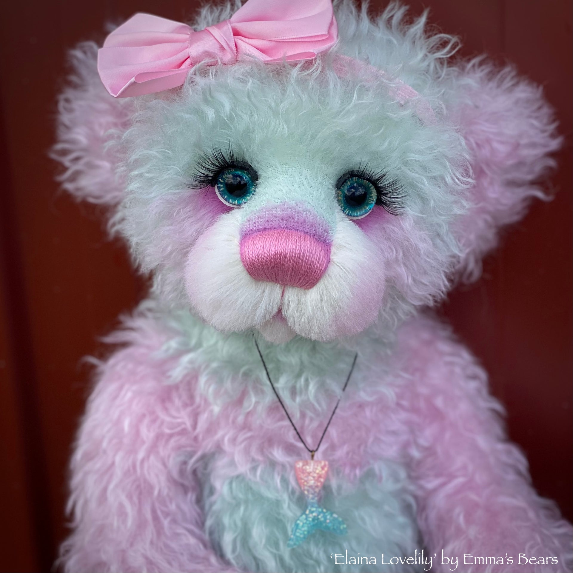 Elaina Lovelily - 21" Hand-dyed Mohair Artist Bear by Emmas Bears - OOAK