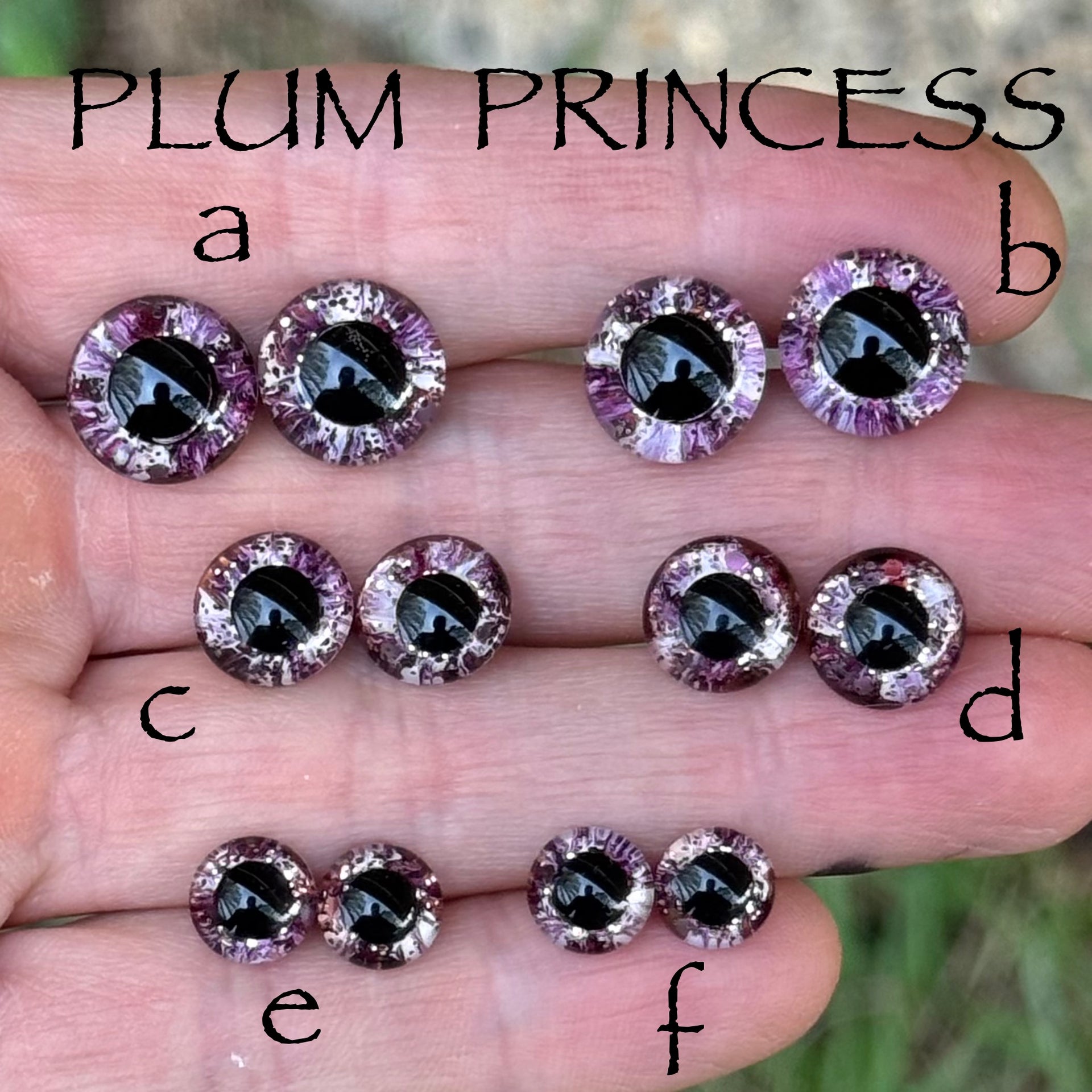 Hand Painted Eyes -Plum Princess