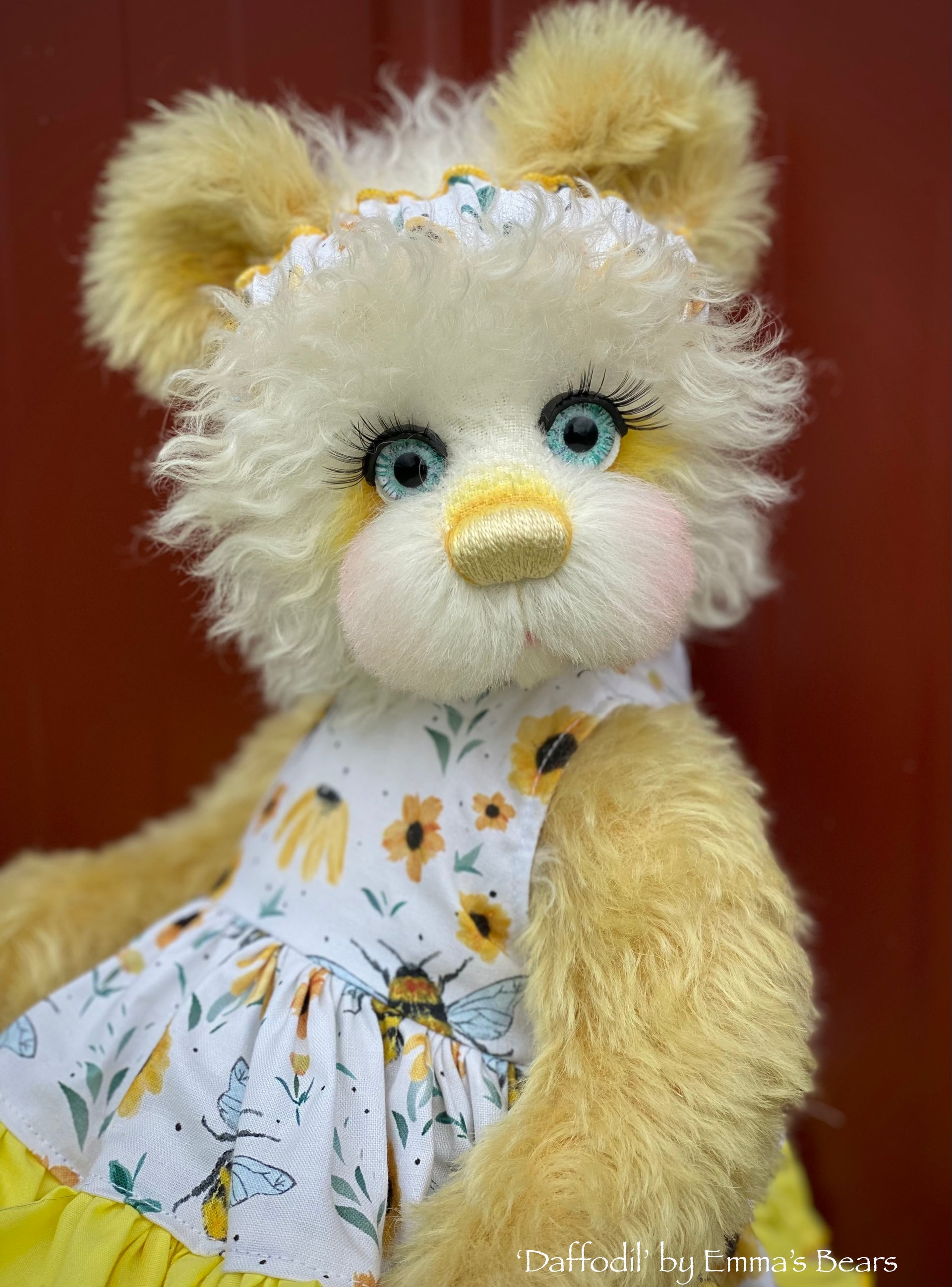 Daffodil - 16" Curlylocks, Mohair and Alpaca artist bear by Emma's Bears - OOAK