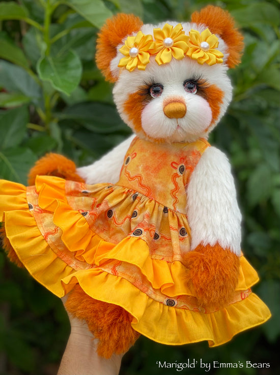 Marigold - 16" Hand-dyed Alpaca artist bear by Emma's Bears - OOAK
