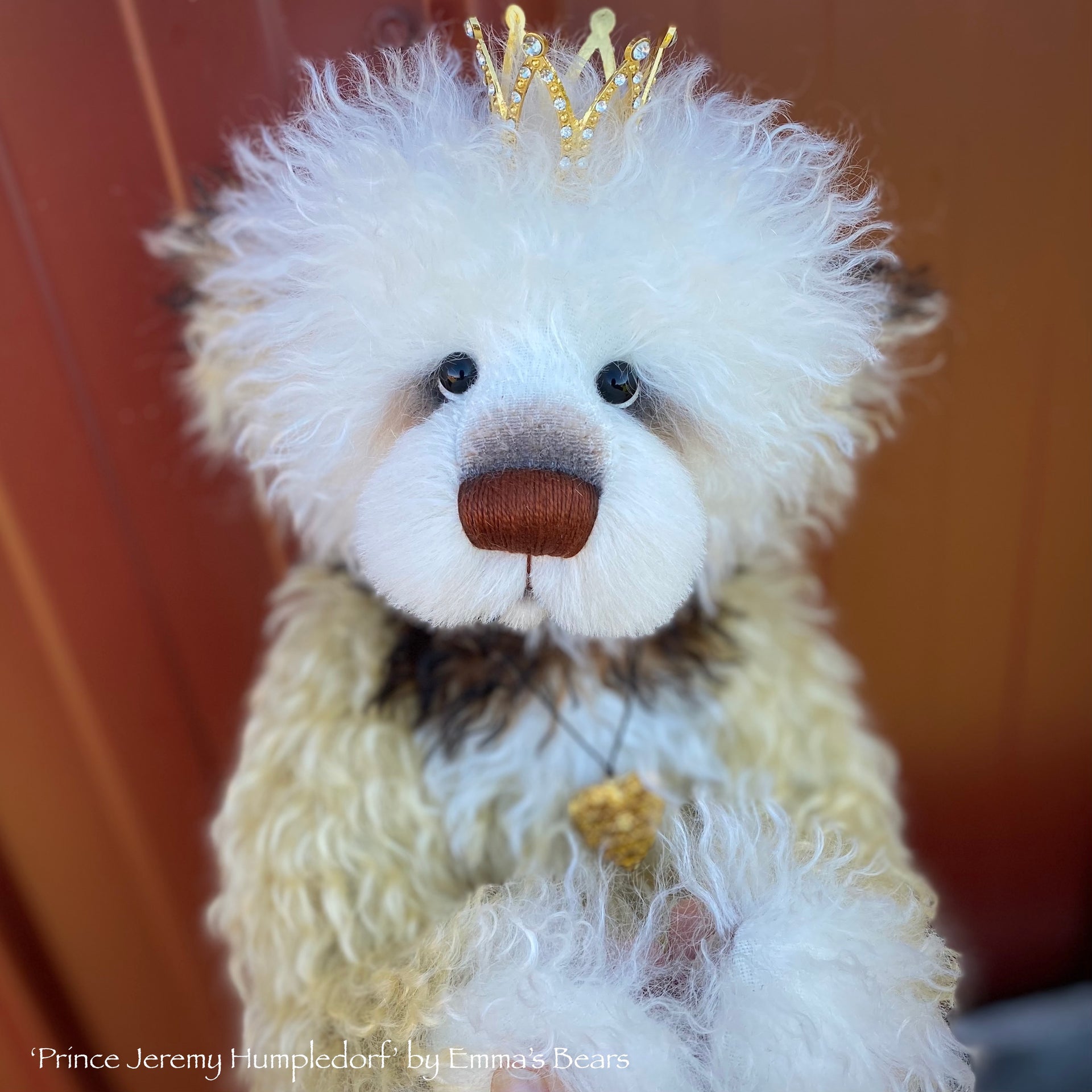 Prince Jeremy Humpledorf - 15" curlylocks mohair Artist Bear by Emma's Bears - OOAK