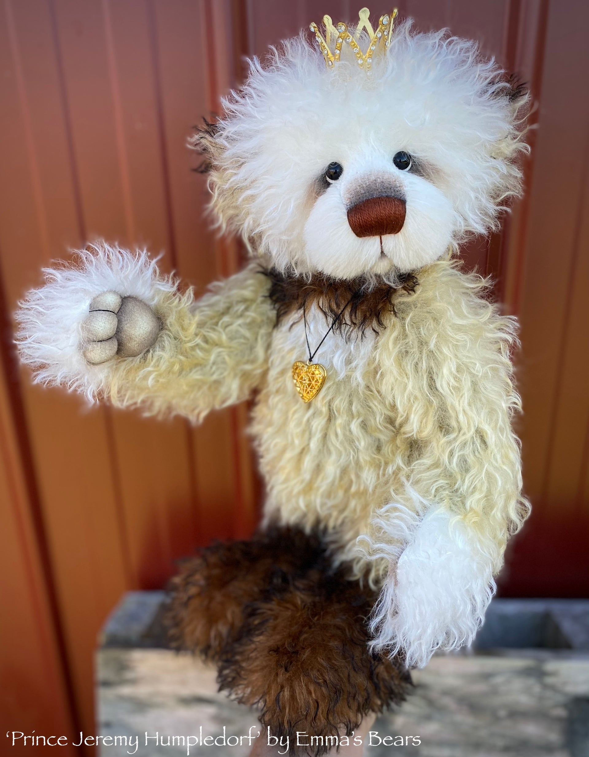 Prince Jeremy Humpledorf - 15" curlylocks mohair Artist Bear by Emma's Bears - OOAK