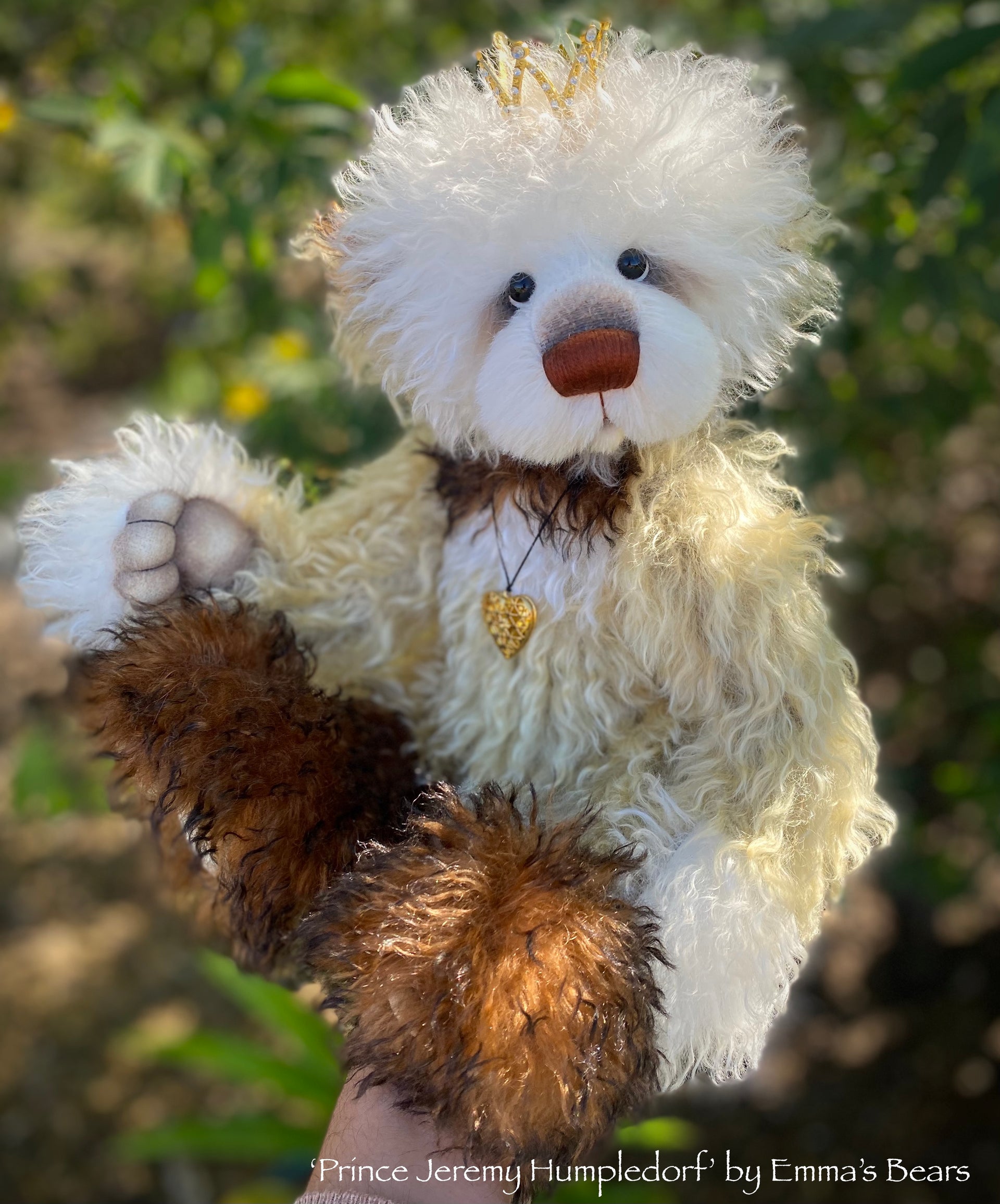 Prince Jeremy Humpledorf - 15" curlylocks mohair Artist Bear by Emma's Bears - OOAK