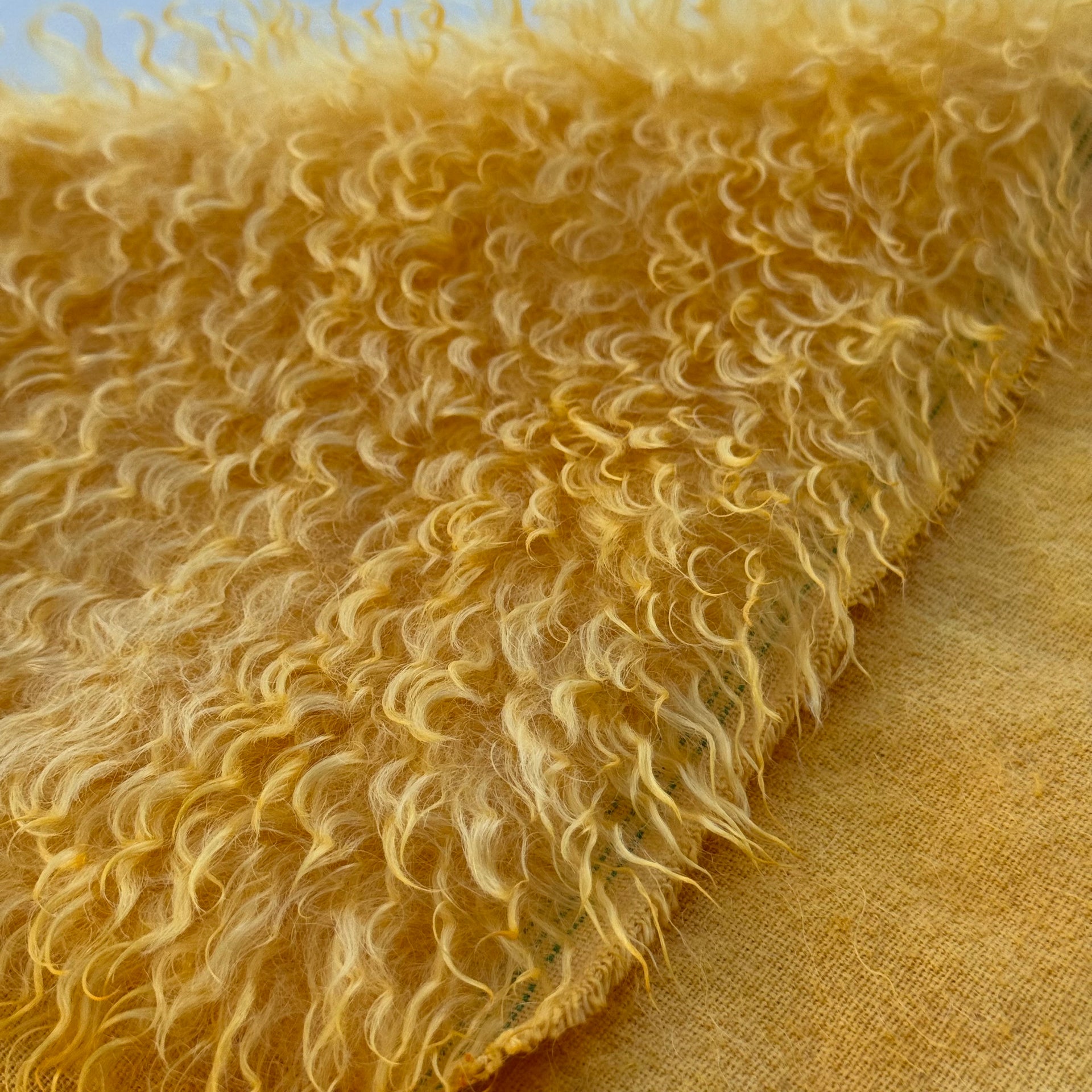 Curlylocks Mohair - Hand Dyed Orange Cream - Fat 1/8m - JUL019