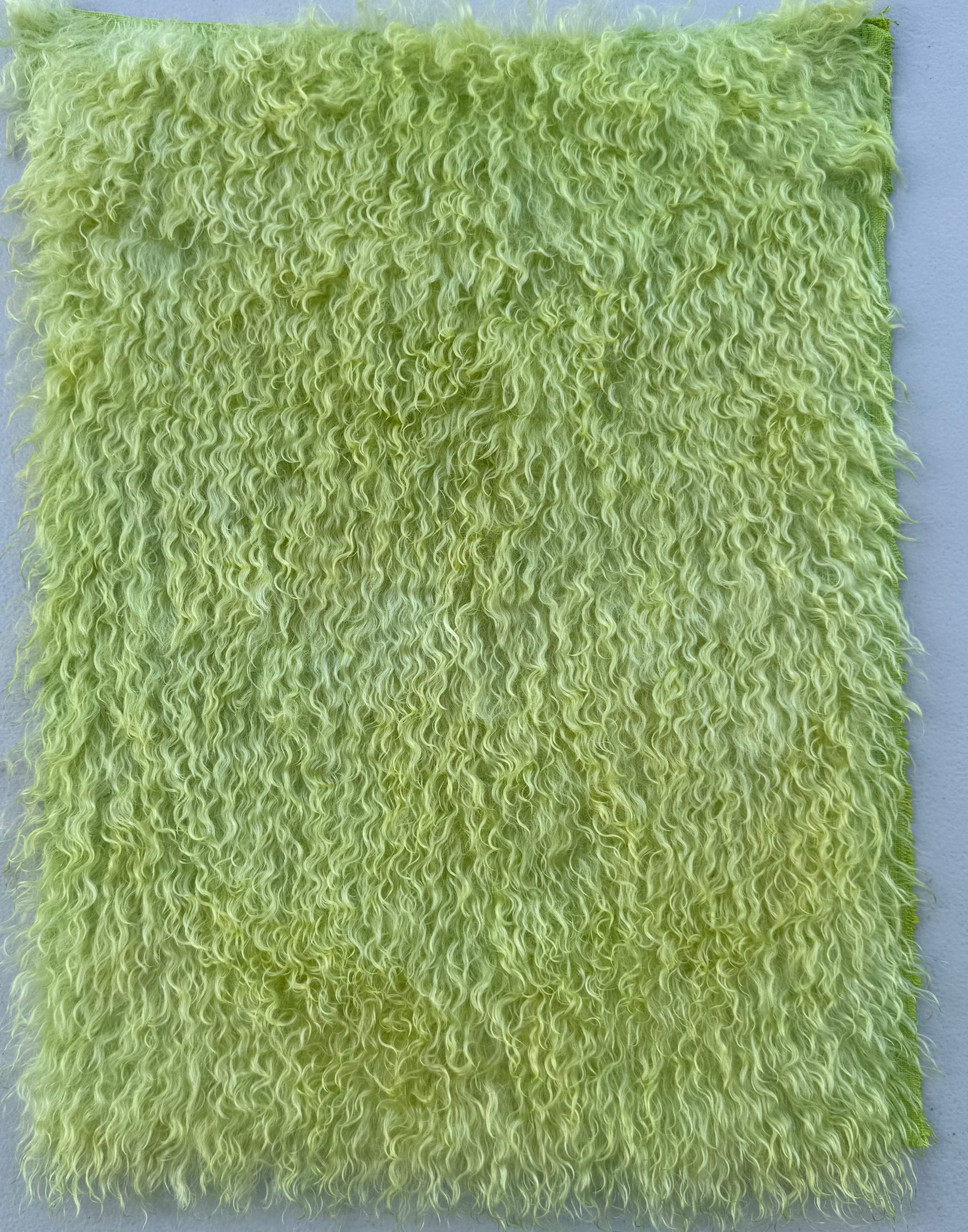 Curlylocks Mohair - Hand Dyed Lime Green - Fat 1/8m - JUL020